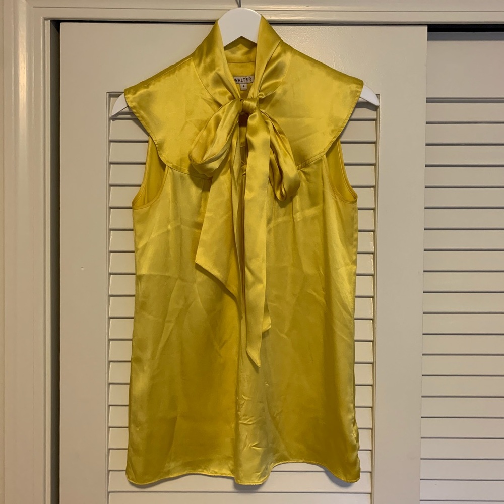 Silk satin sleeveless blouse tank cami